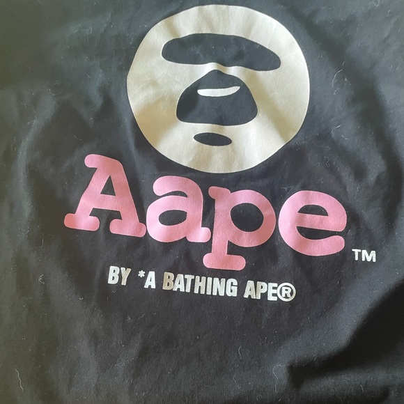 Aape by bathing ape girls large black tee - Picture 4 of 7